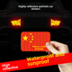 thumbnail image 2 of Pegatina creativa para carrocería de coche, fuerte reflejo, bandera roja de cinco estrellas, calcomanía 3D impermeable para protección de guardabarros, pegatina decorativa china, 2 of 5