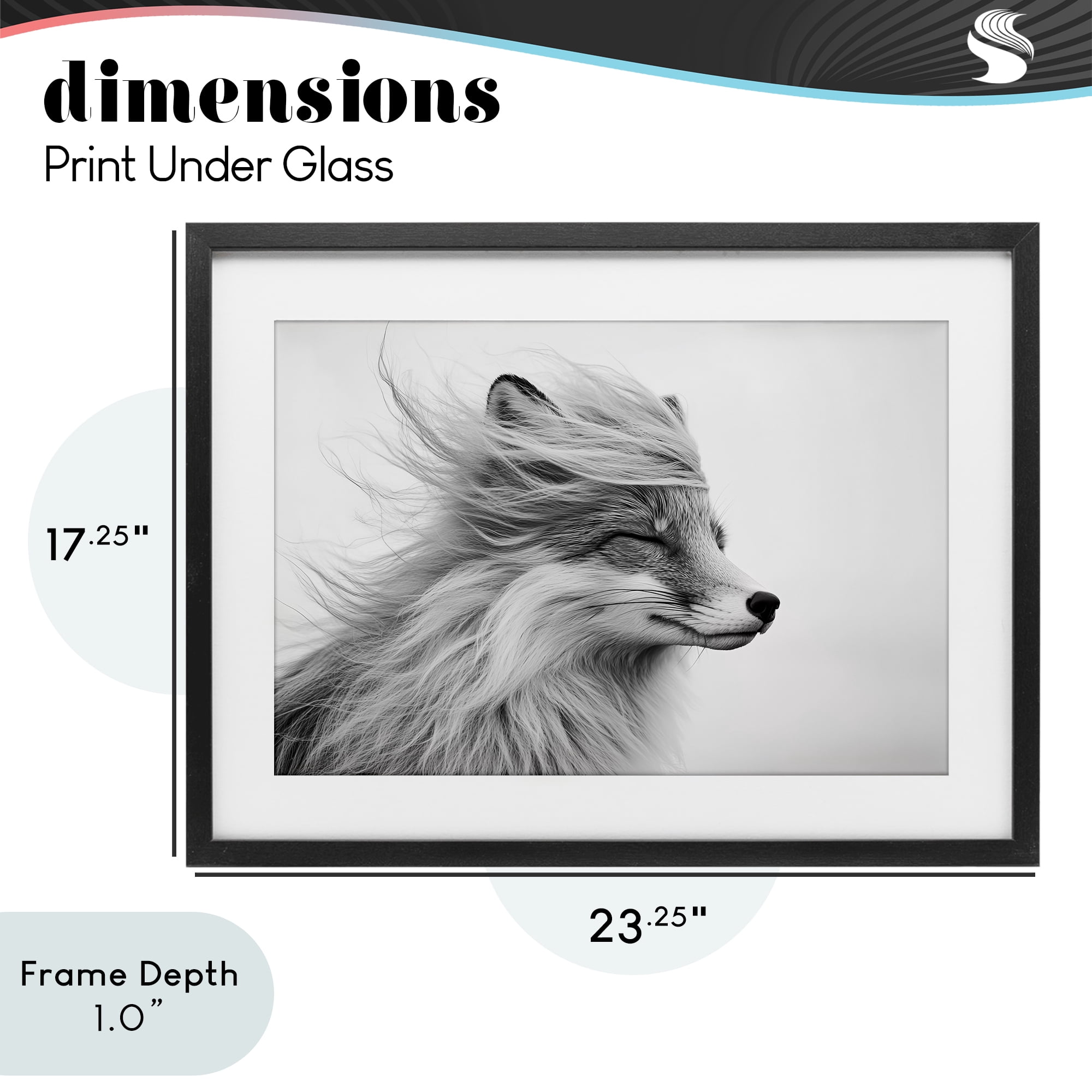 Stupell Industries Easy Breezy Fox Black Framed Print Under Glass, design by Tina LeCour