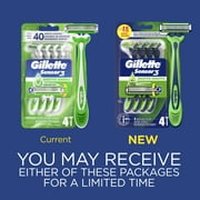 Gillette Sensor 3 Sensitive Men 3 Blade Disposable Razor,4 count