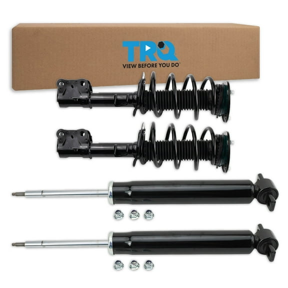 TRQ Front and Rear Complete Strut Assembly & Shock Absorber Kit Complete Strut & Coil Spring Assembly Fits Select 2015-2023 Ford Edge