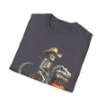 thumbnail image 4 of Skeleton Riding Dinosaur Halloween Pumpkin Ghost Witch TShirt, 4 of 4