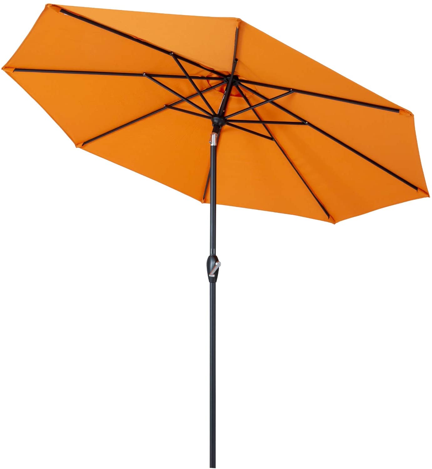 9' Outdoor Market Patio Table Umbrella with Auto Tilt and Crank,Large