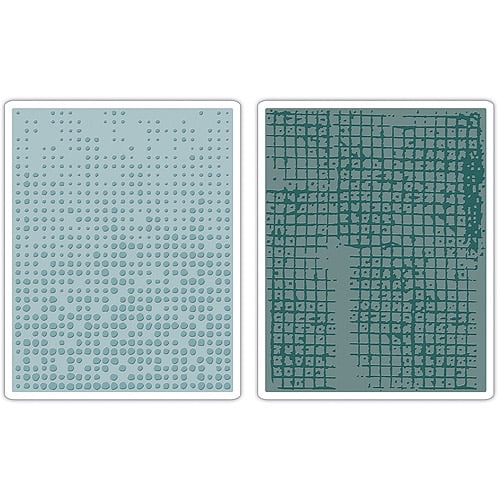 Sizzix Texture Fades Embossing Folders By Tim Holtz 2/PkgDot Matr
