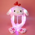 thumbnail image 3 of Rabbit Hat Ear Moving Jumping Hat LED Glowing Funny Bunny Plush Hat Cap Cosplay Party Holiday Hat for Women Girls, 3 of 6