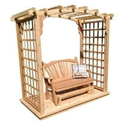 Western Red Cedar Cambridge Arbor with Deck & Glider