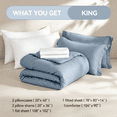 thumbnail image 5 of SPRINDAY King Size Comforter Set, 7 Pieces Bed in a Bag for All-Season, Bedding Set with Comforter, Sheets, Pillowcases & Shams, Dusty Blue, 5 of 7