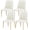 C-milk White, variant on Curved Back Chair Covers for Dining Room, Velvet Stretch Mid Century Modern Chair Slipcovers, Semi Circle Back Chair Seat Protector for Kitchen Living Room (4PCS, Camel)