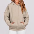 thumbnail image 3 of Aloohaidyvio Hoodies for Women,Womens Button Hoodies Fashion Long Sleeve Blouse Casual Tops Sweatershirt, 3 of 5