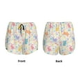 thumbnail image 3 of Balery Flower Color Rabbit Pattern Women's Running Shorts with Liner 2 Pockets Elastic Workout Athletic Gym Yoga Shorts-Small, 3 of 7