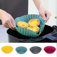 thumbnail image 3 of Round Shape Non-Stick Baking Tray Cold Heat Resistant, Silicone Pot, Air Fryers Oven Cooking Tool, Kitchen Accessories, 3 of 8