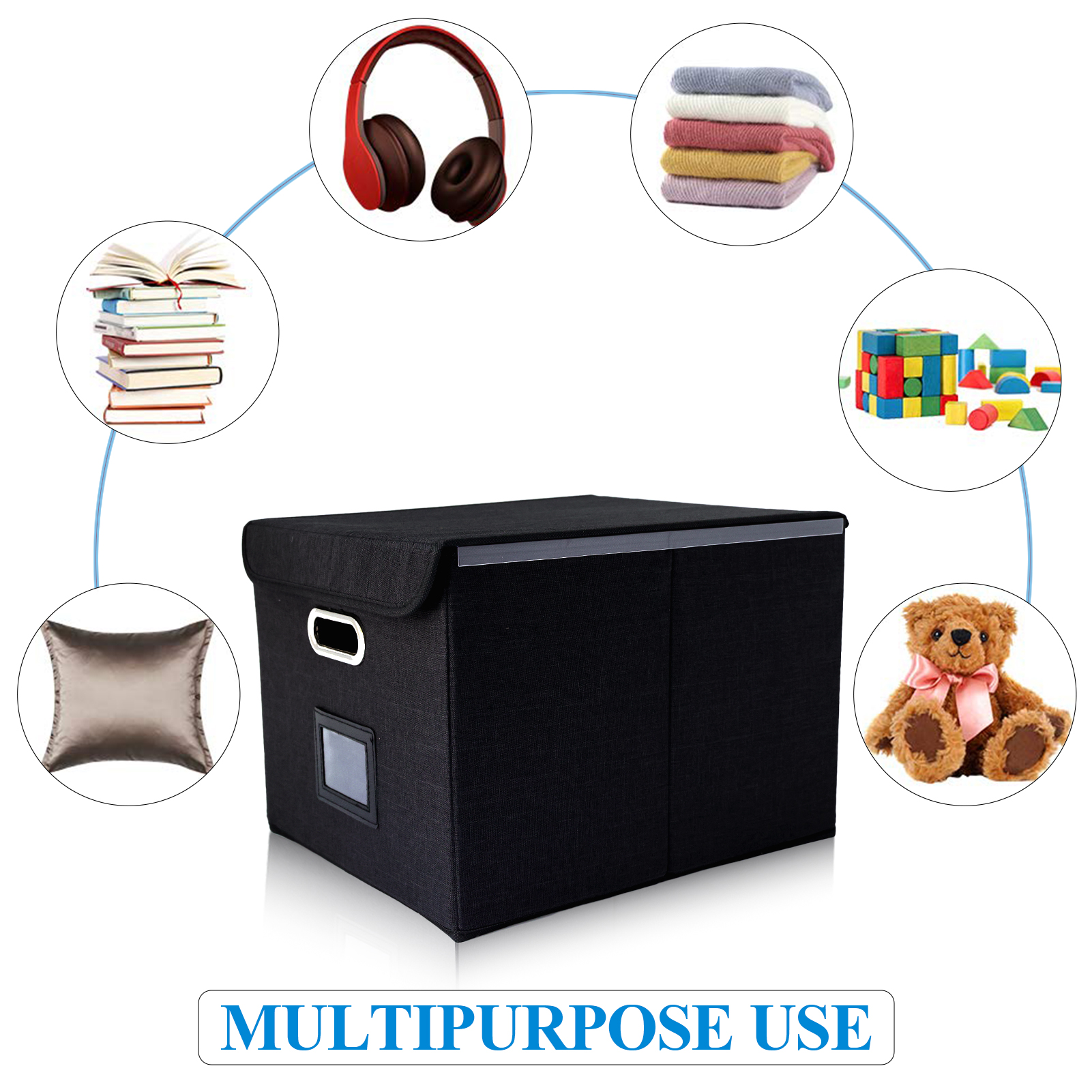 LANNEY Portable File Organizer Box with Lid and Slides photo 7