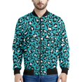 thumbnail image 4 of Chaqueta con cremallera y estampado de leopardo para hombre, sudadera con personalidad con estampado 3D, de manga larga, informal, holgada, ropa de calle, 4 of 5