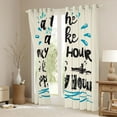 thumbnail image 3 of Feelyou Rustic Blackout Curtains Set of 2 (52x84 Each), Happy Boating Window Curtains, 3 of 6
