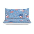 thumbnail image 3 of 4th of July Duvet Cover Set King Size for Bedroom Decoration Print Bedding Set Comforter Cover Decorative Microfiber with 2 Pillow Sham Multicolor, 3 of 6