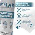 thumbnail image 3 of Polar Clear Satin Flawless Lacquer Spray, Clear Coat Spray Paint, 13.5 Fl Oz, 2 Pack, 3 of 7