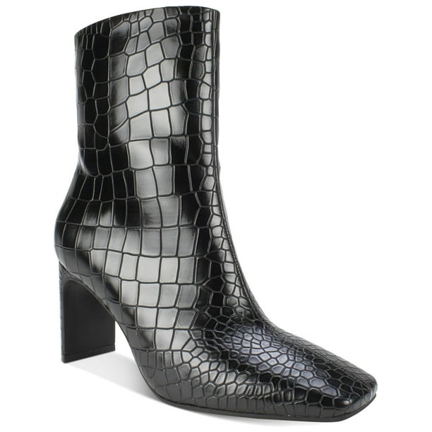 square toe mid calf boots