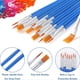 thumbnail image 4 of Acrylic Paint Brush Set 50 Pcs Small Brushes Flat Detail Bristle, 4 of 5