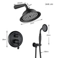 thumbnail image 3 of Matt Black Shower Faucet System Sets Wall Mounted Shower Fixtures Mixer Valve, 3 of 10