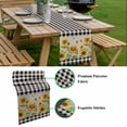 thumbnail image 5 of Sunflower Table Runner - 120 Inch Long, Kitchen Dining Table Runner Dresser Scarves, Retro Buffalo Plaid Black White Country Bee Farmhouse Decor for Coffee Tables Wedding Party Banquet, 5 of 8