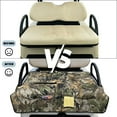 thumbnail image 5 of Xoenoiee Green Hunting Camo Print Golf Cart Seat Covers, Golf Cart Seat Towel Blanket with 4 Front Pockets & Nonskid Bottom Fits for EZGO and More 2 Person Seats Golf Carts, 5 of 7