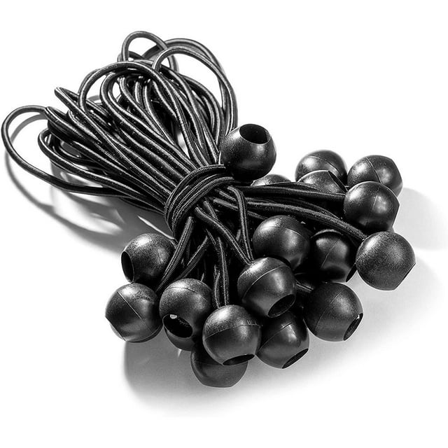 Ball Bungee Cord, Extendable Design for Customizable Lengths, Heavy Duty Elastic Bungee Ball Rope for Indoor Outdoor Use, Weather Resistant Canopy Umbrella String with Assorted
