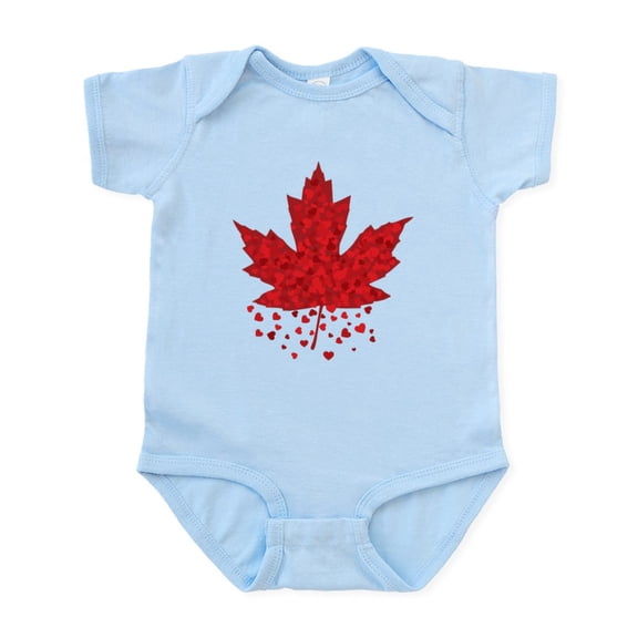 CafePress - Red Maple Leaf Infant Bodysuit - Baby Light Bodysuit, Size Newborn - 24 Months