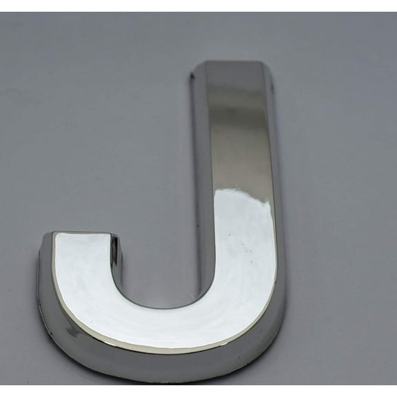1 PCS - Apartment Number Sign/Mailbox Number Sign, Door Number Sign. Letter J (Silver,3D, Size 2.75 x 1.75, Comes with Double Sided Tape)- The Maple line
