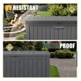 thumbnail image 4 of SONGMY 250 Gallon Outdoor Resin Deck Box with Divider, Waterproof Storage Box with Lockable Lid&Side Handles for Garden Tools, Pools Supplies (Gray), 4 of 7