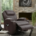 thumbnail image 2 of Lacoo Power Lift Recliner with Massage, Brown Faux Leather, 2 of 8
