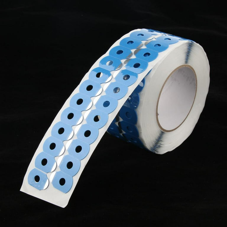 Optical Eyeglass Lens slip Blocking Pads Double sided Adhesive Tape Blue 18.5x29mm