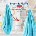 thumbnail image 2 of Cheer Collection Microplush Bean Bag and Stuffed Animal Storage Case, Sky Blue, 2 of 5