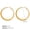 Gold earrings50mm, variant on Women's Large Hoop Earrings – Retro and exaggerated round design, gold-plated, available in 3 sizes, eye-catching jewelry.