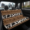 thumbnail image 7 of Psesaysky Rear Bench Seat Covers with Cowhide Geometric Pattern, Comfortable Dirt and Scratch Proof Stretch Covers for SUV Truck Van, 2 Pack Set, 7 of 7