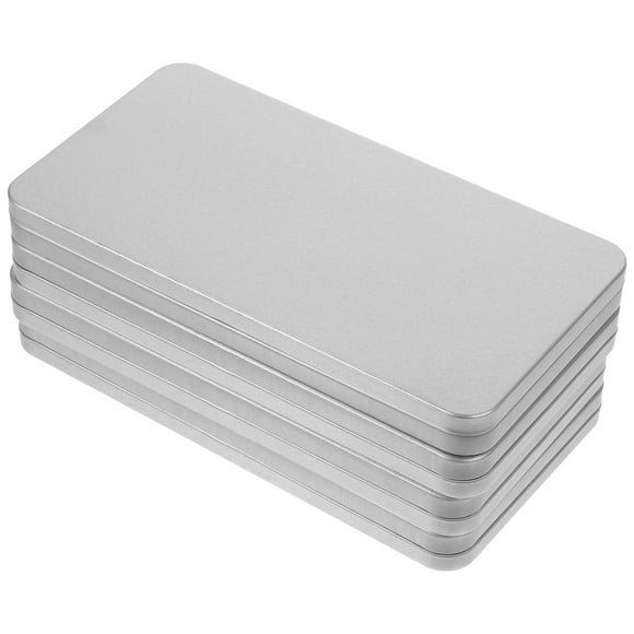 4 cajas organizadoras de hojalata para artículos diversos, de vidrio templado, para fundas de teléfono.