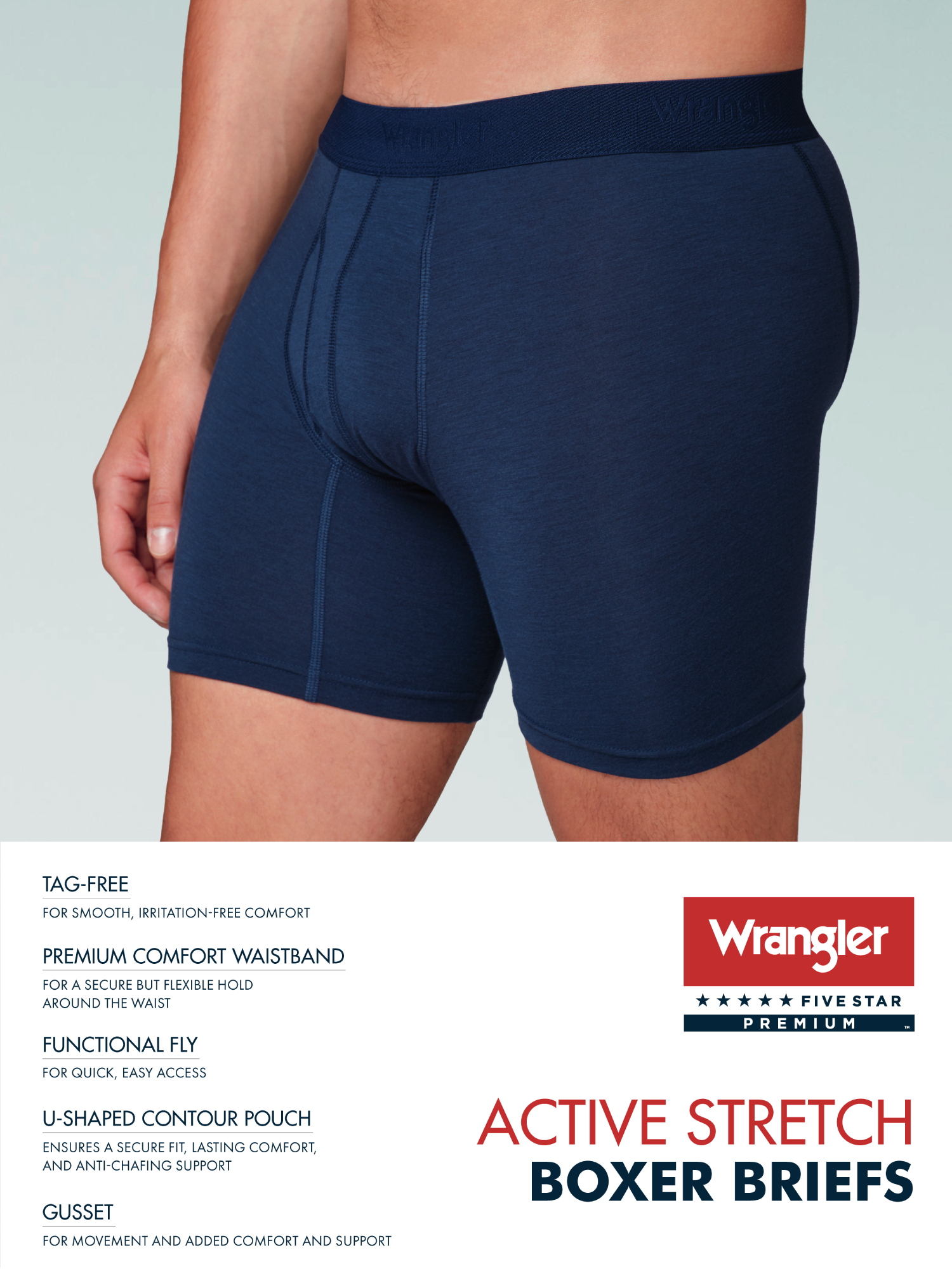 Wrangler Men's Active Stretch Boxer Briefs, 6-Pack photo 8