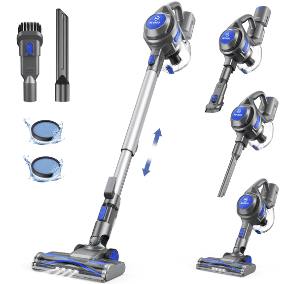 Moosoo Cordless Vacuum 4-in-1 Lightweight Stick Vacuum Cleaner, XL-618A