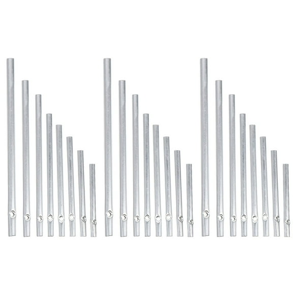 Shisuyan Aluminum Tubing Silver 24Pcs 0.8X3.5In