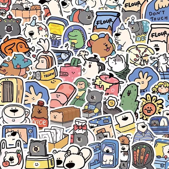 100pcs Kawaii Cottagecore Vinyl Bunny Stickers - Waterproof Mobile Phone Decals for Cellphones, Devices, Aesthetic Planners, Girls' Gifts, Cellphone