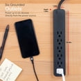 thumbnail image 3 of Cable de extensión Surge Protector GE de 6 salidas, 1080 julios y 6 pies, 3 of 7