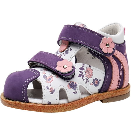 

Ahannie Infant Boys Girls Genuine Leather Sandals with Arch Support Unisex Baby Closed Toe Summer First Walkers Shoes(Infant/Toddler)