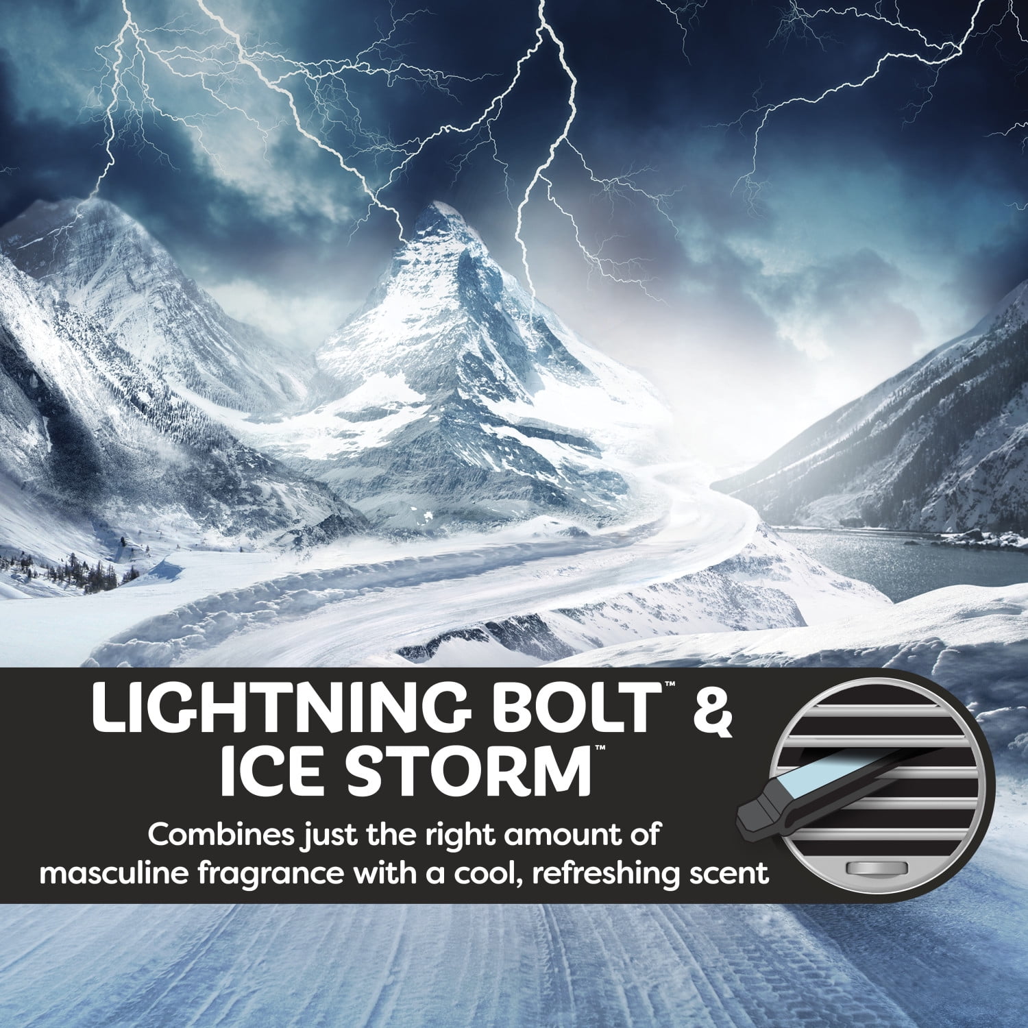Refresh Your Car Auto Vent Sticks, Lightning Bolt, Ice Storm, 6 Pack