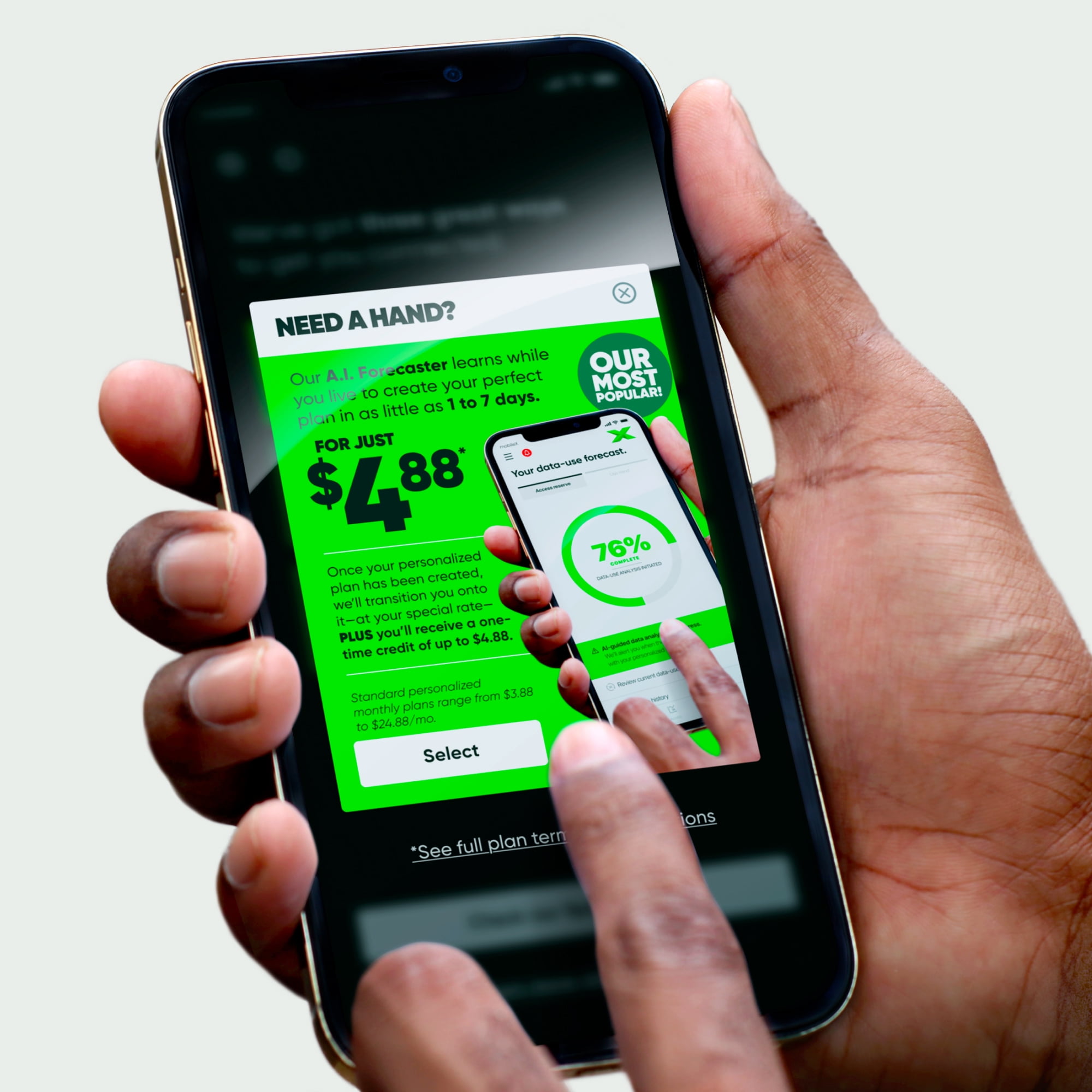 MobileX Prepaid SIM Card & ESIM Activation Kit - Need A Hand? |Let Our AI Forecaster Select The Best Monthly Plan For You, 5G Ultra Wideband & 4G LTE Access, Up To $4.88 Renewal Credit