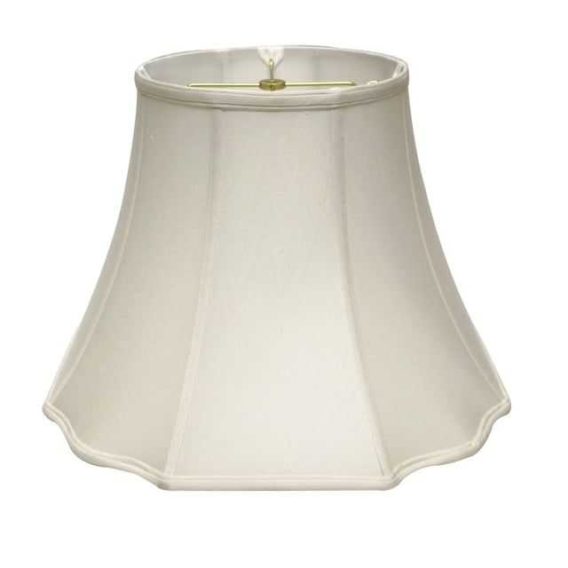Cloth & Wire SI06150 Slant Modified Fancy Octagon Softback Lampshade with Washer Fitter, White