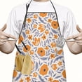 thumbnail image 2 of Pioneer Flower Floral Print Pattern Apron-Garden Aprons for Women with Pockets-Cotton Linen Waterproof Kitchen Cooking Gardening Aprons Adjustable for Kitchen,Cooking,BBQ and Salon 33x27 Inch, 2 of 7