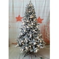 thumbnail image 2 of Fabricante al por mayor Premium 7.5ft PE PVC Pre iluminado flocado gigante blanco como la nieve árbol de Navidad artificial con luz LED, 2 of 3