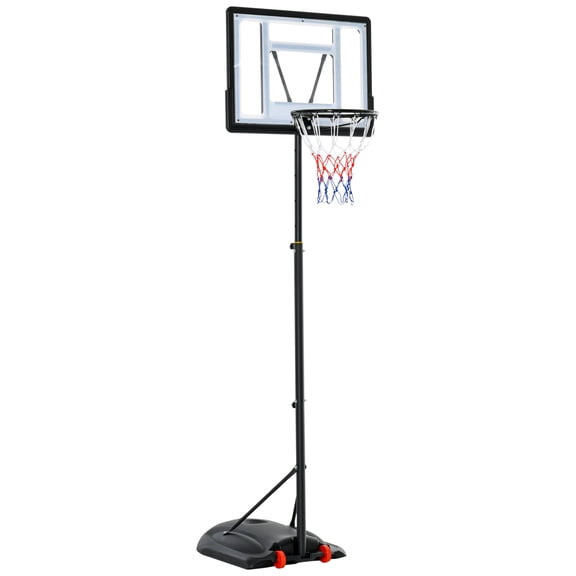 Basketball Hoop Soozier Basketball Hoop Outdoor, Portable Basketball Goal, 5.5FT-7.5FT Height Adjustable with 33'' Backboard and Wheels for Kids Junior Adults Use,Basketball Goal