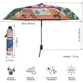 thumbnail image 3 of FORMRS Travel Umbrella Folding Auto Open Close Windproof Rain UV Protection, Green Window, 3 of 8