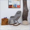 thumbnail image 4 of Rocking Chair for Living Room, Bedroom, Nursery | Mid-Century Modern | Linen, Solid Wood, 4 of 6
