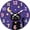 Cat, variant on VOCOO 12 Inch Halloween Wooden Wall Clock, Silent Non Ticking Irregular Edges Clouds Ghosts Printed Decorative Clock for Home, Office, School,Battery Operated
