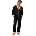thumbnail image 4 of Kelon Christmas Family Pajamas Matching Sets, Long Sleeve Button Down Pj Set, Festival Party Holiday Sleepwear, comfort Soft Long Pants Lounge Set, 4 of 9